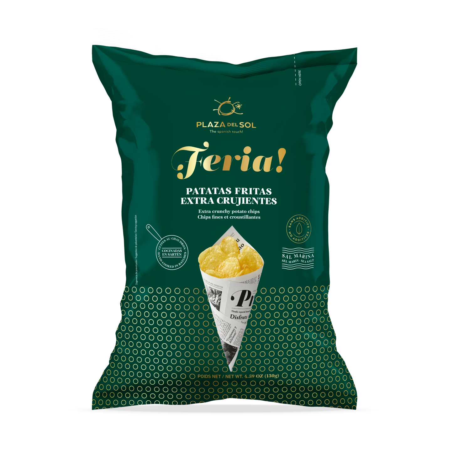 Potato chips Feria! (Extra crunchy) 130g Plaza del sol