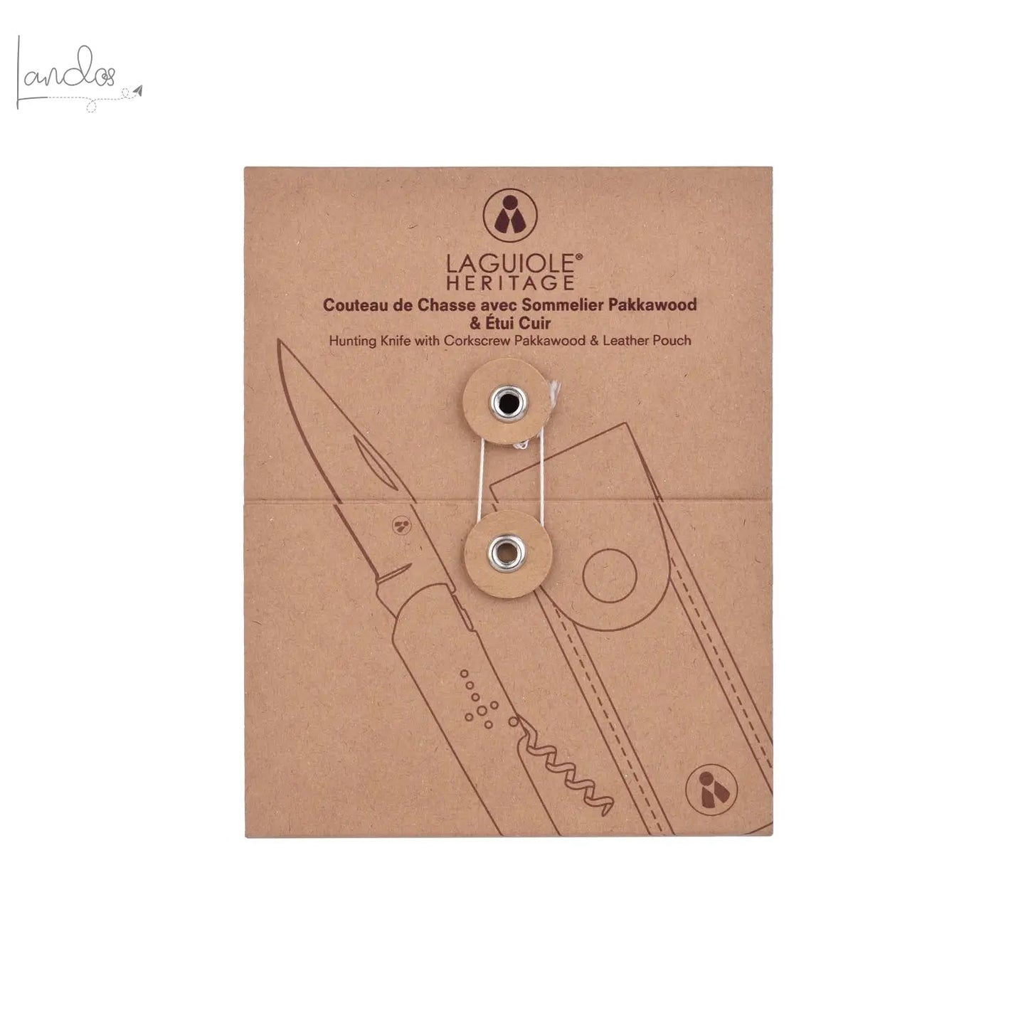 Sommelier-Taschenmesser Laguiole – Griff aus Pakkawood mit Etui Laguiole