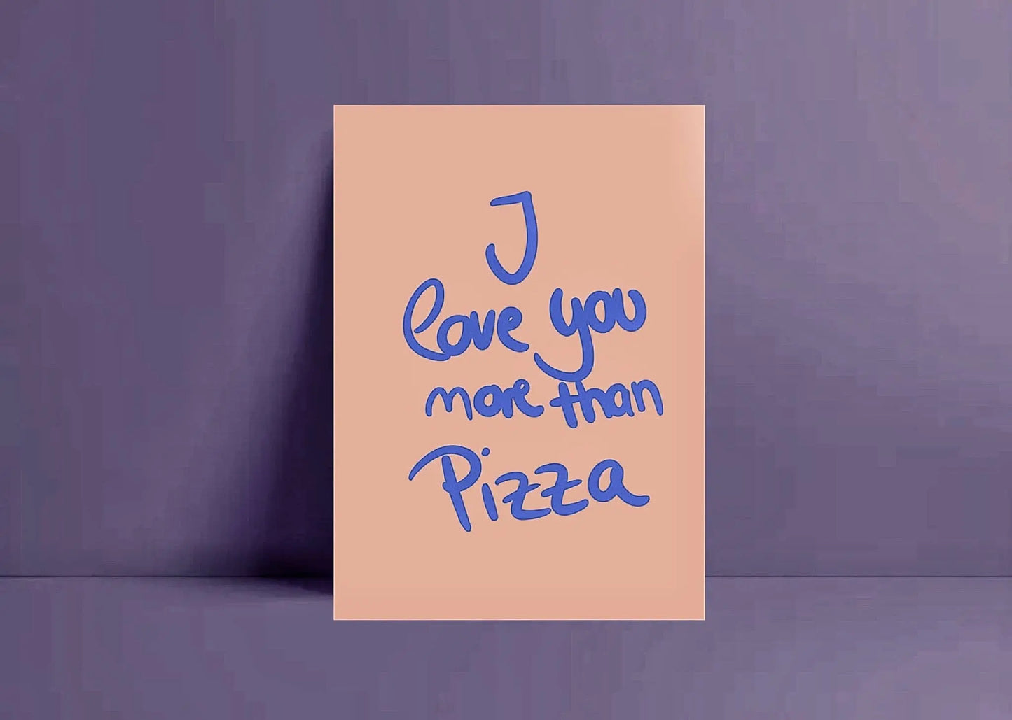 Postcard * I Love You More than Pizza* Ute Arnold / Hej.Ibiza