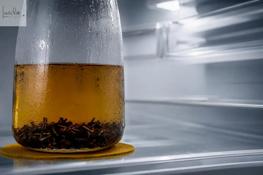 Cold Brew Tee in einer gekühlten Glaskaraffe