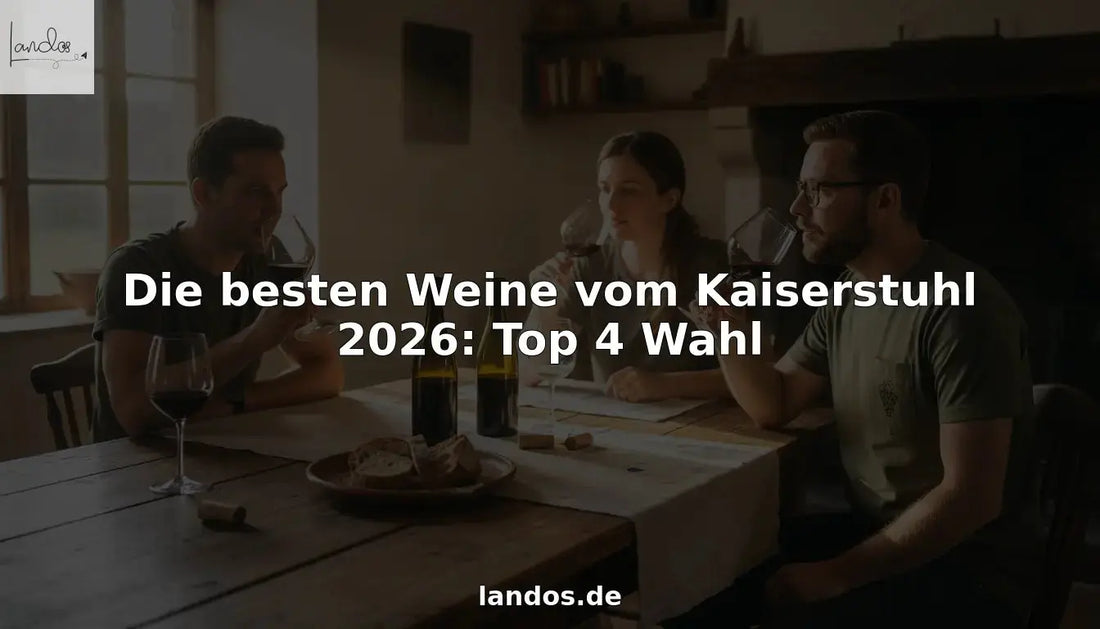 Gemeinsame Weinverkostung mit Kaiserstühler Weinen an einem urigen Holztisch