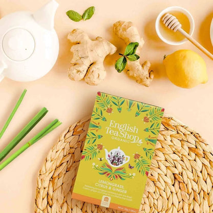 Lemongrass, Citrus & Ginger, Organic, 20 Tea Bags English Tea Shop