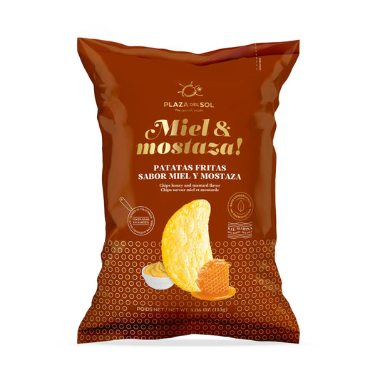 Potato chips Miel&Mostaza! (Honey and mustard flavor) 115g Plaza del sol