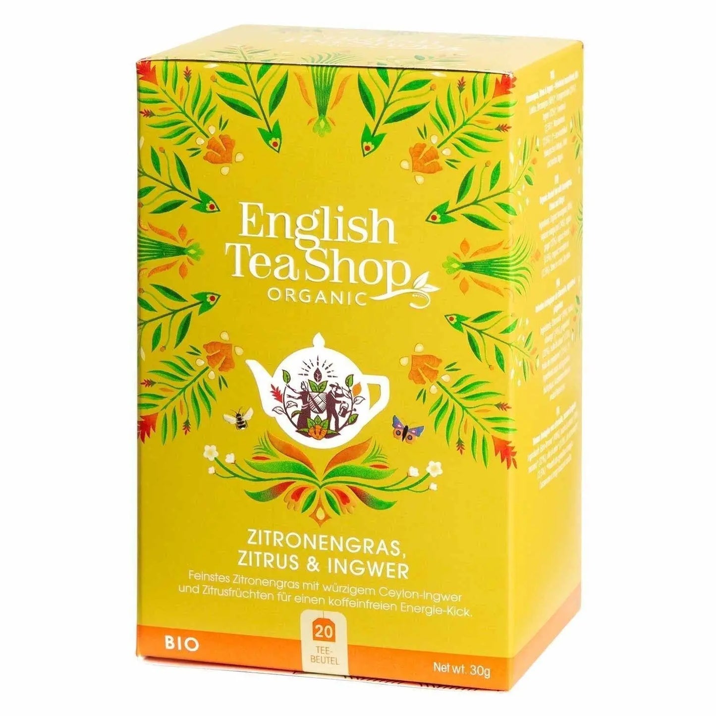 Lemongrass, Citrus & Ginger, Organic, 20 Tea Bags English Tea Shop