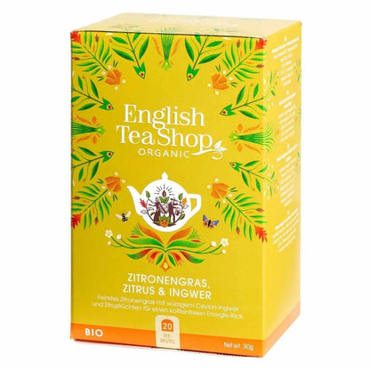 Lemongrass, Citrus & Ginger, Organic, 20 Tea Bags English Tea Shop