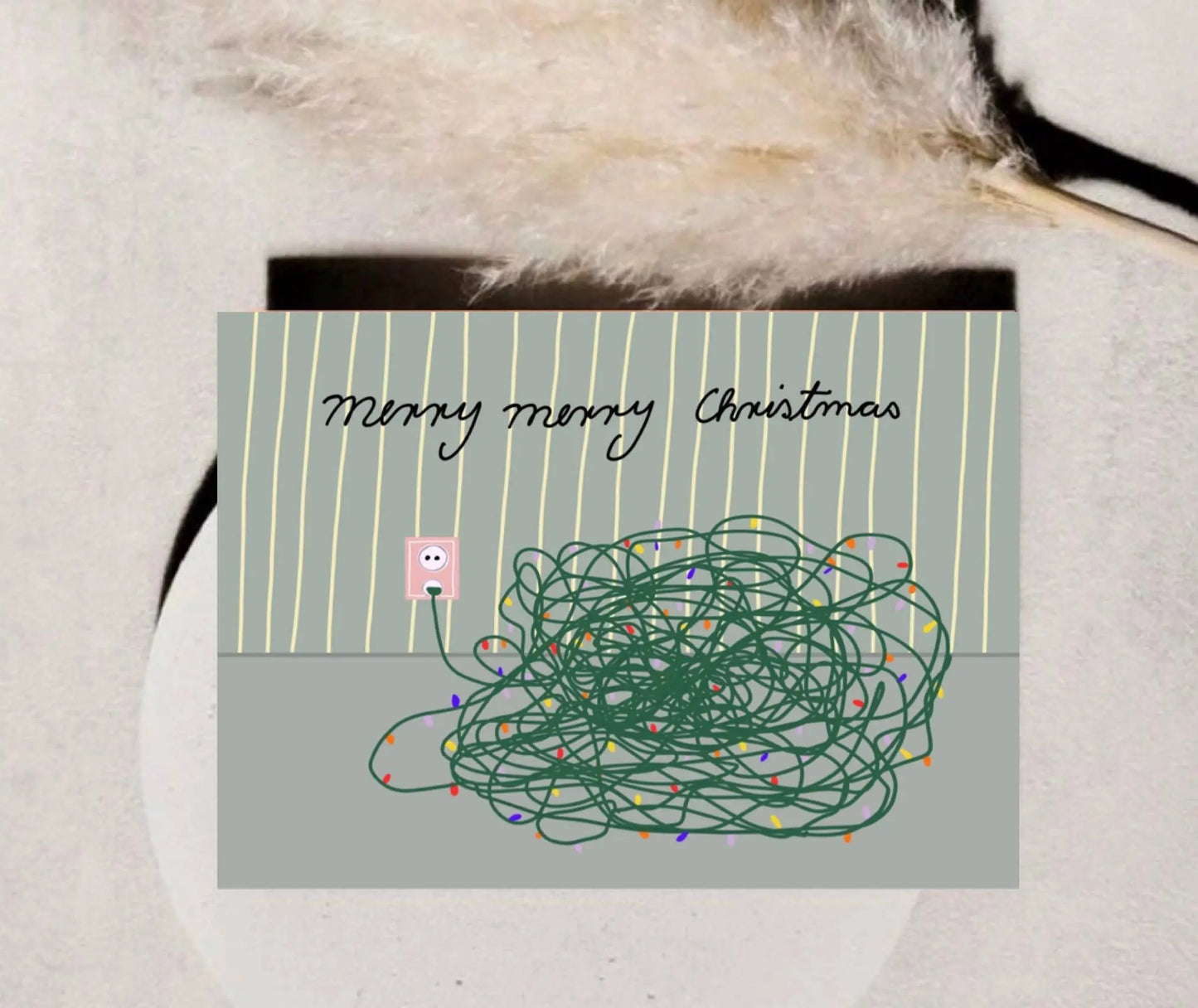 Postcard * Tangled cables * Christmas Ute Arnold / Hej.Ibiza