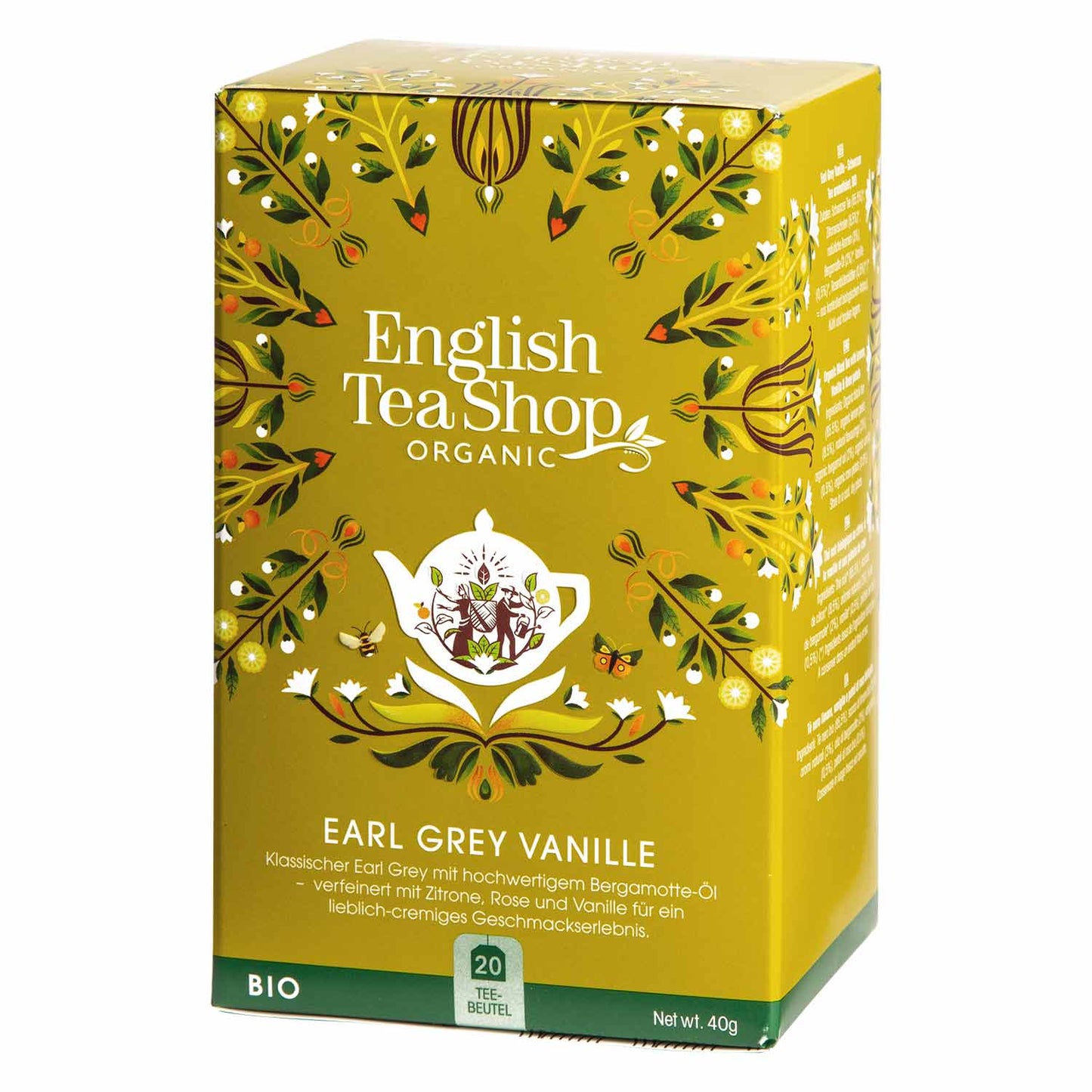 ETS - Earl Grey Vanilla, Naturland, ORGANIC, 20 Tea Bags English Tea Shop