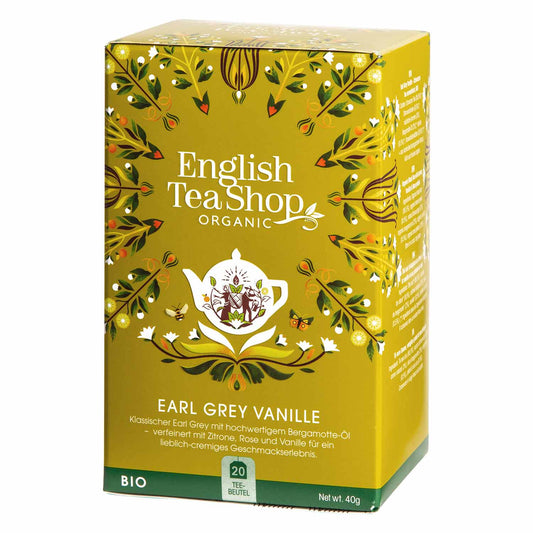 ETS - Earl Grey Vanilla, Naturland, ORGANIC, 20 Tea Bags English Tea Shop