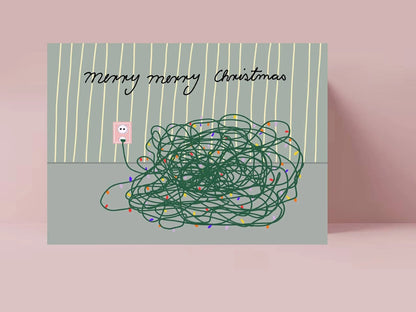 Postcard * Tangled cables * Christmas Ute Arnold / Hej.Ibiza