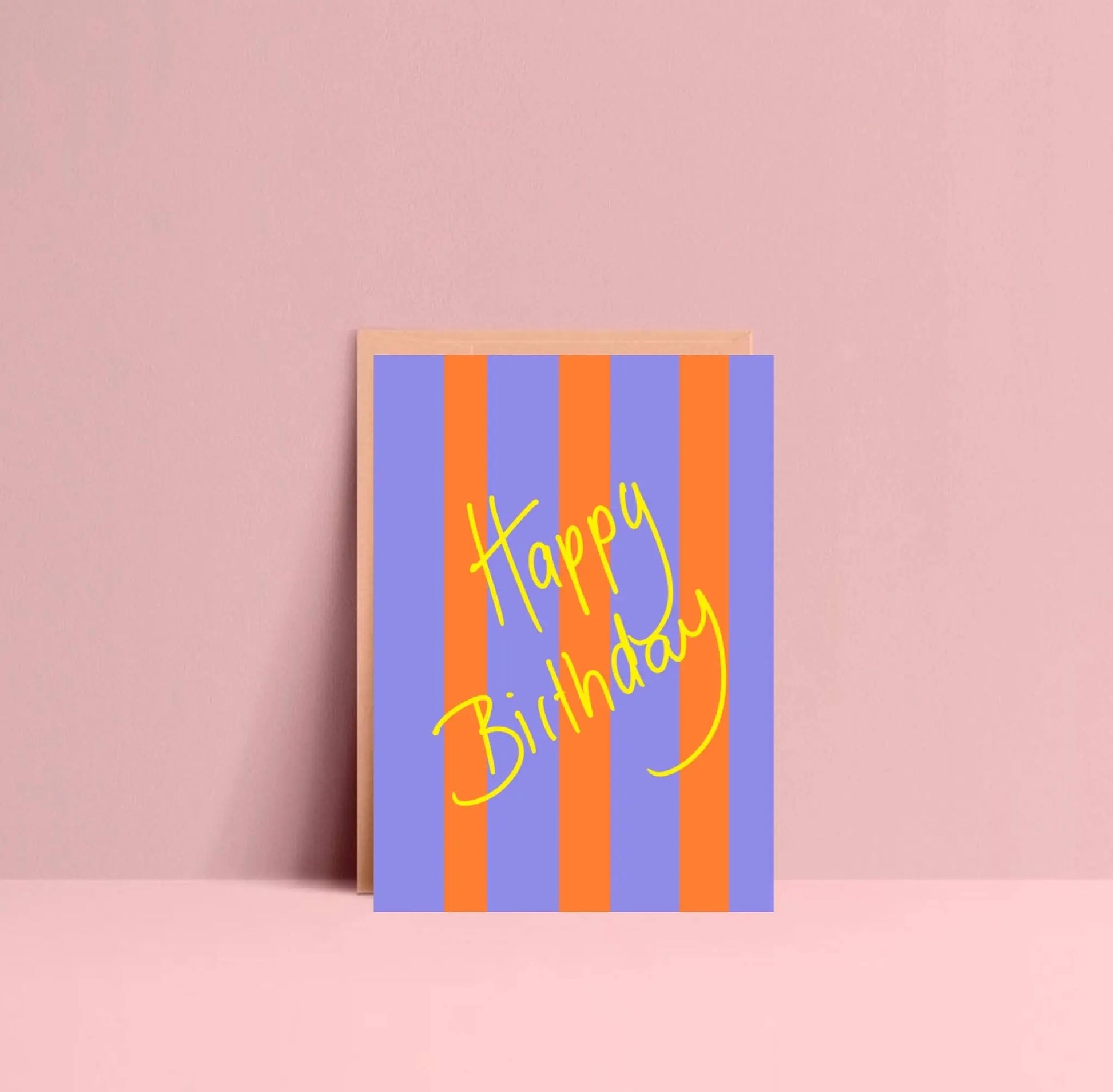 Happy Birthday Stripes postcard Ute Arnold / Hej.Ibiza