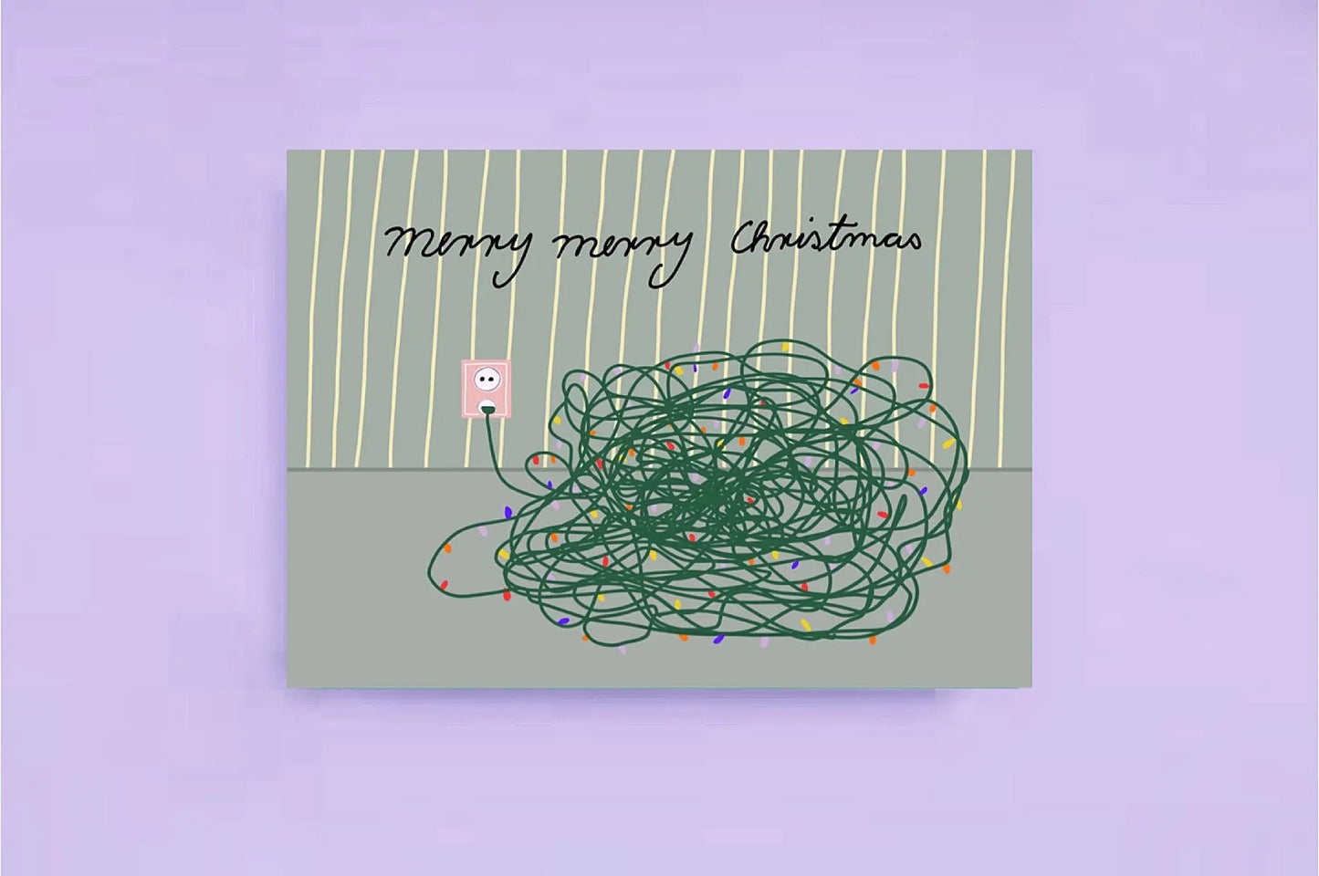 Postcard * Tangled cables * Christmas Ute Arnold / Hej.Ibiza