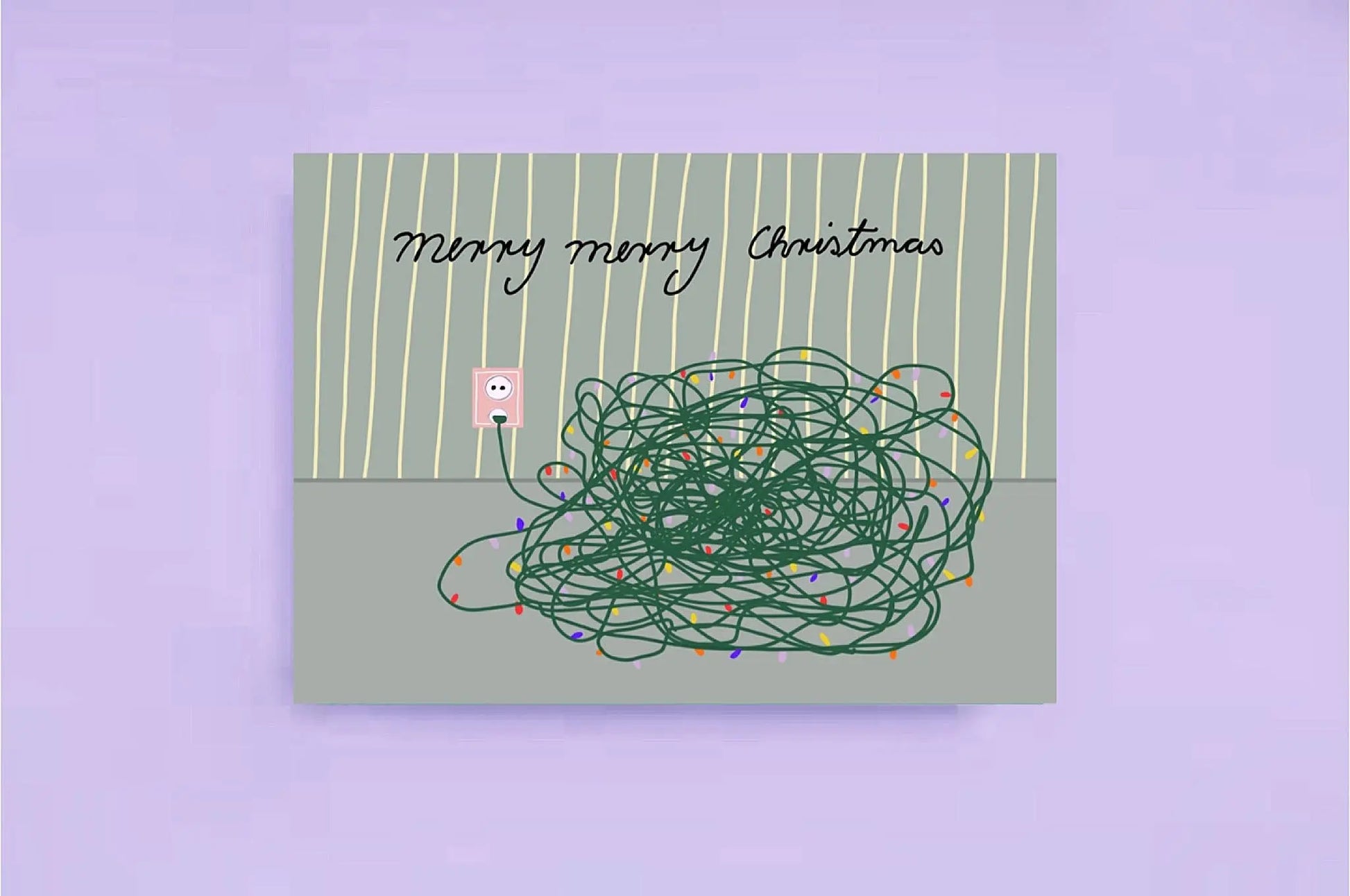 Postcard * Tangled cables * Christmas Ute Arnold / Hej.Ibiza