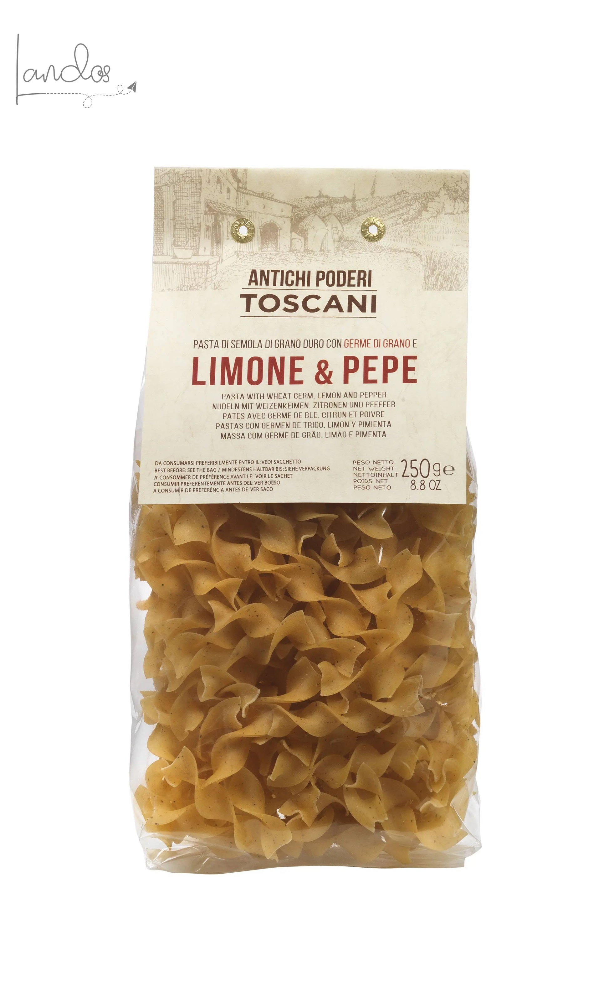 Artisanale Pasta Limone & Pepe Pappardelline 250 g Antico Pastificio Morelli 1860