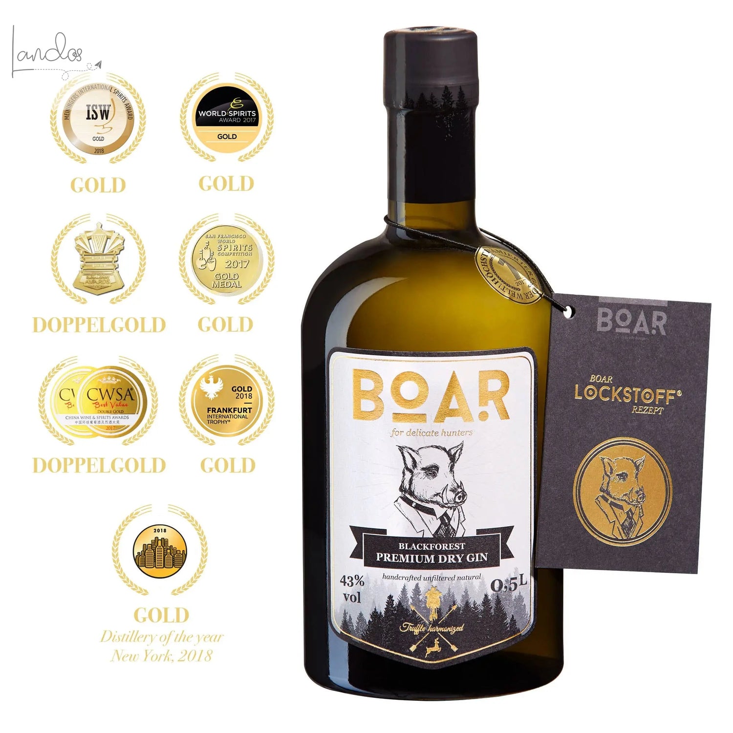 BOAR Blackforest Premium Dry Gin BOAR Distillery im Schwarzwald