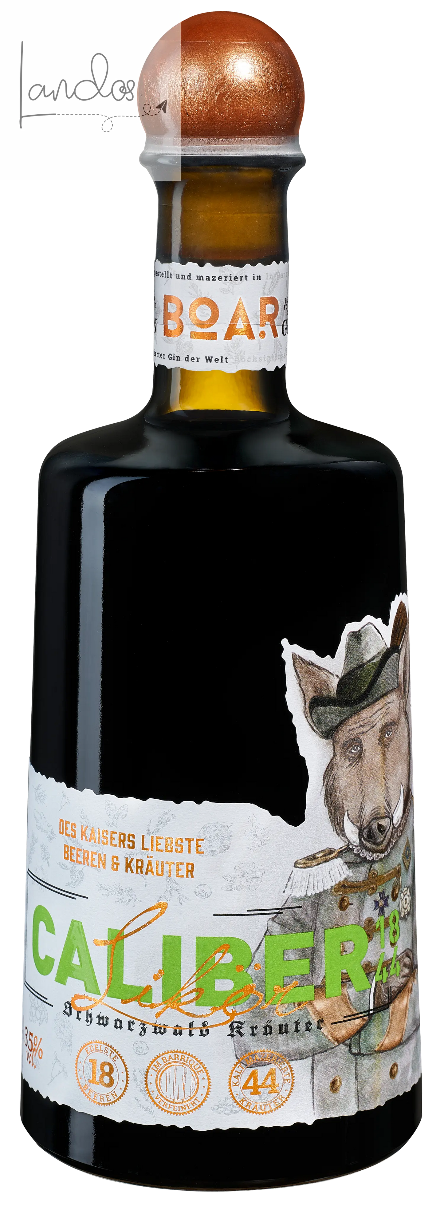 Caliber1844 - Schwarzwald Gin-Likör mit Beeren & Kräutern BOAR Distillery im Schwarzwald