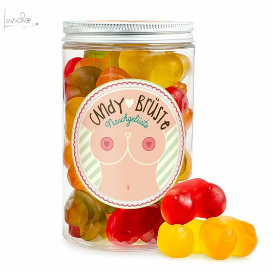 Candy Brüste Naschdose M Fruchtgummi Geschenkdose für JGA Der Zuckerbäcker