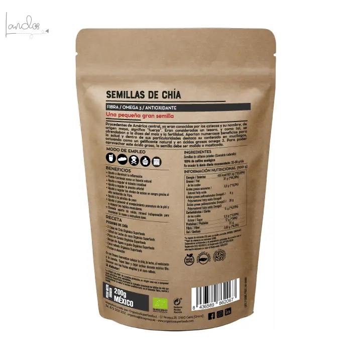 Chiasamen – 200 g Orgánica Superfoods SL