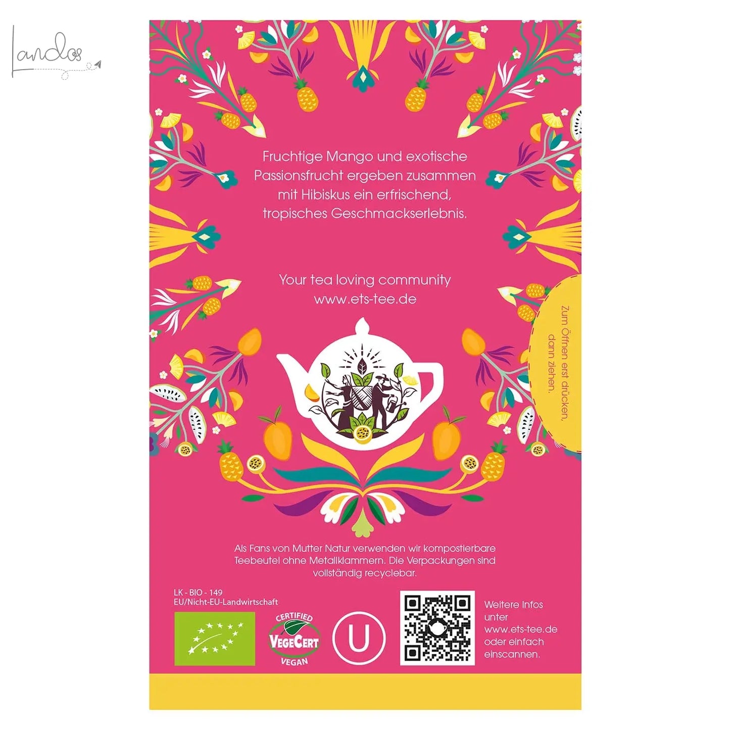 ETS - Mango Splash, BIO, 20 Teebeutel Royal Nature GmbH & Co. KG - English Tea Shop Germany