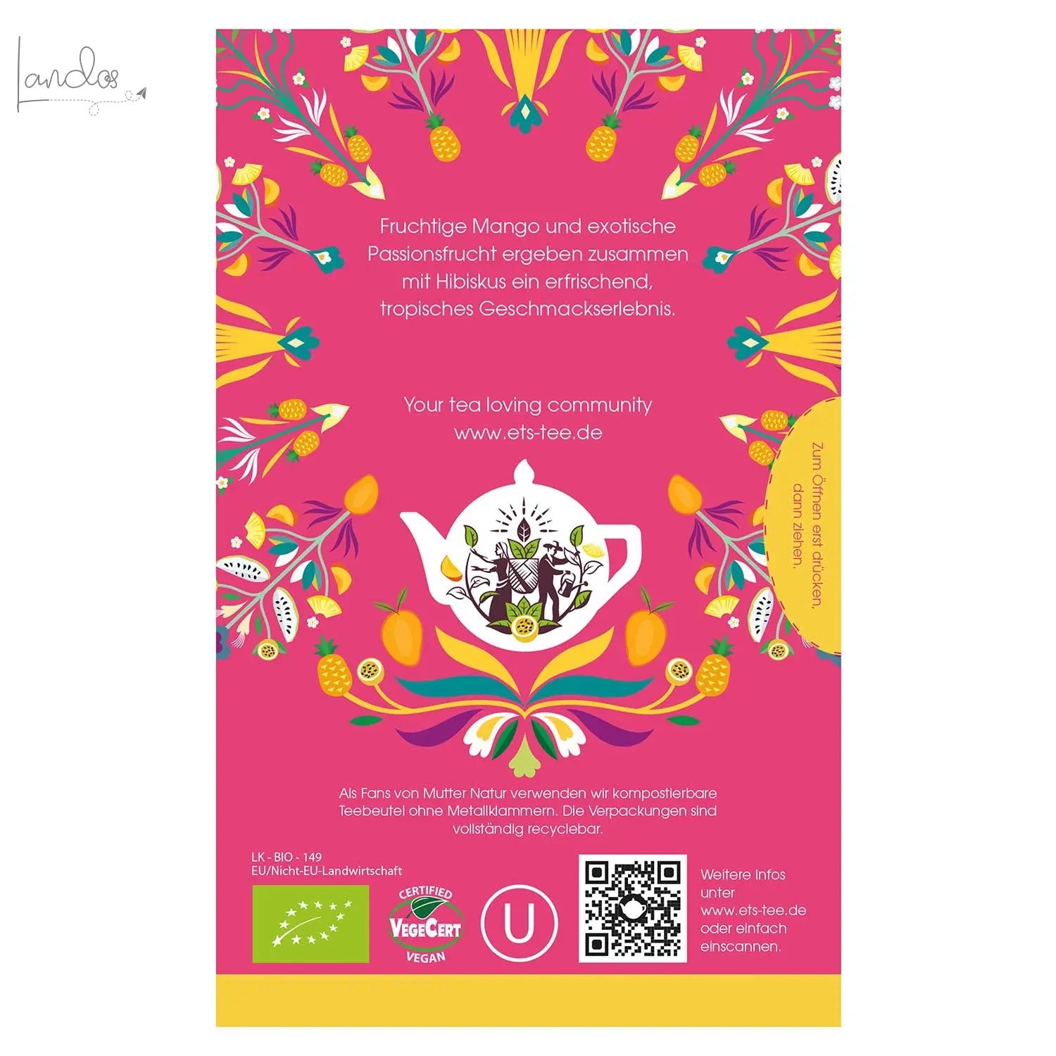 ETS - Mango Splash, BIO, 20 Teebeutel Royal Nature GmbH & Co. KG - English Tea Shop Germany