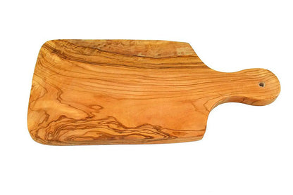 Frühstücksbrett 30 cm mit Griff olivenholz-erleben