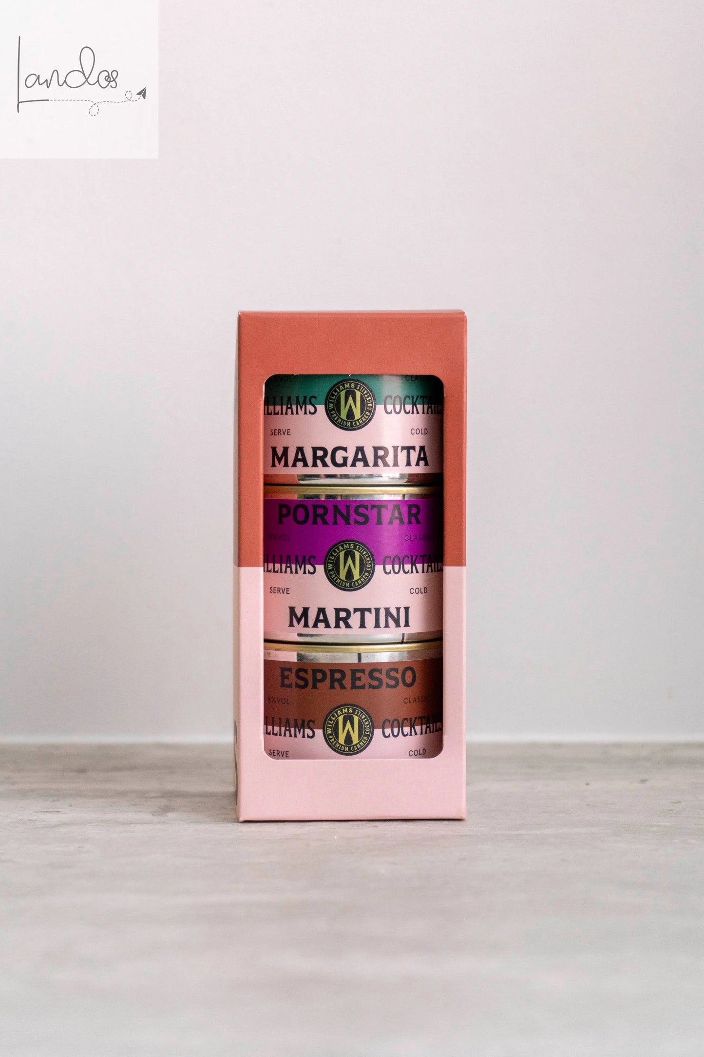 Geschenkverpackung inklusive 3 Cocktails (PSMA, ESMA, MRGA) Williams Premium Canned Cocktails