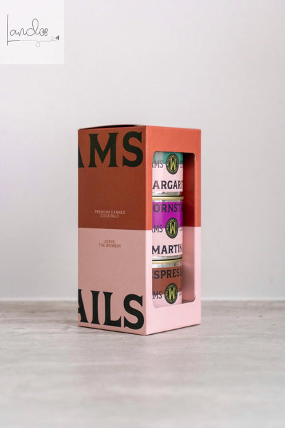 Geschenkverpackung inklusive 3 Cocktails (PSMA, ESMA, MRGA) Williams Premium Canned Cocktails