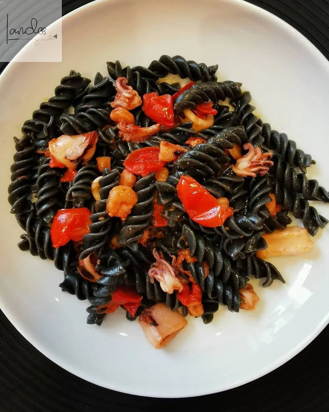 Italienische handgemachte Fusilli-Nudeln mit Sepia-Tinte g.500 Antico Pastificio Morelli 1860