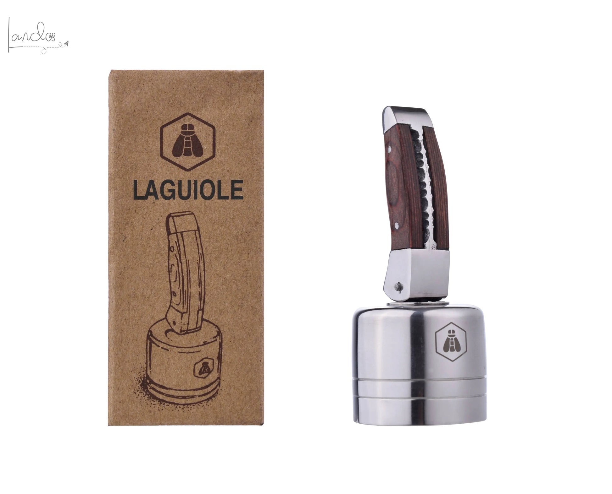 Laguiole Champagnerflaschenverschluss mit Holzgriff Laguiole