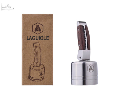Laguiole Champagnerflaschenverschluss mit Holzgriff Laguiole