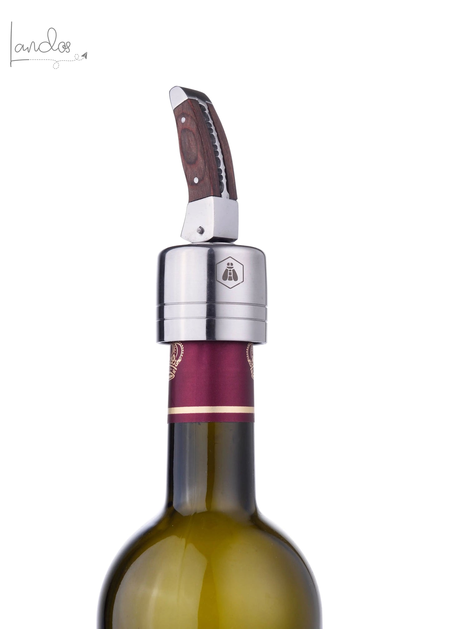 Laguiole Champagnerflaschenverschluss mit Holzgriff Laguiole