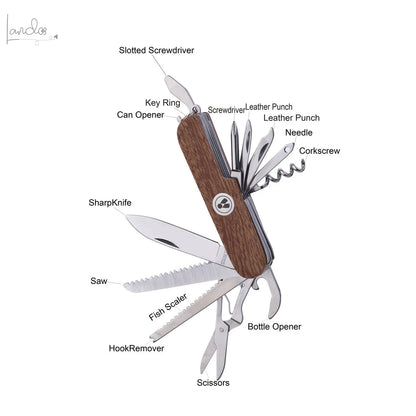 Laguiole Heritage Multifunktionsmesser mit Griff aus Rosenholz Laguiole
