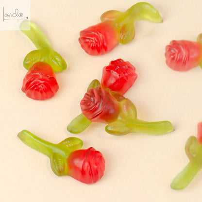 Naschportion Love is sweet Fruchtgummi Rosen Geschenk Der Zuckerbäcker
