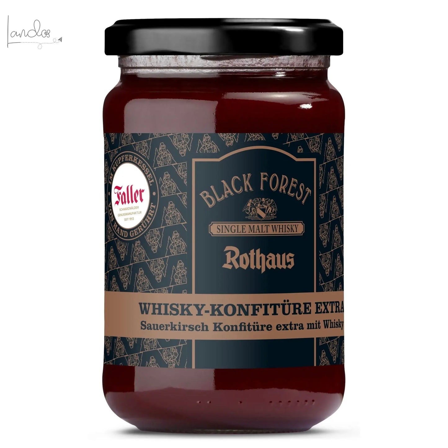 Sauerkirsch Konfitüre mit Rothaus Whisky 330g Faller Konfitüren