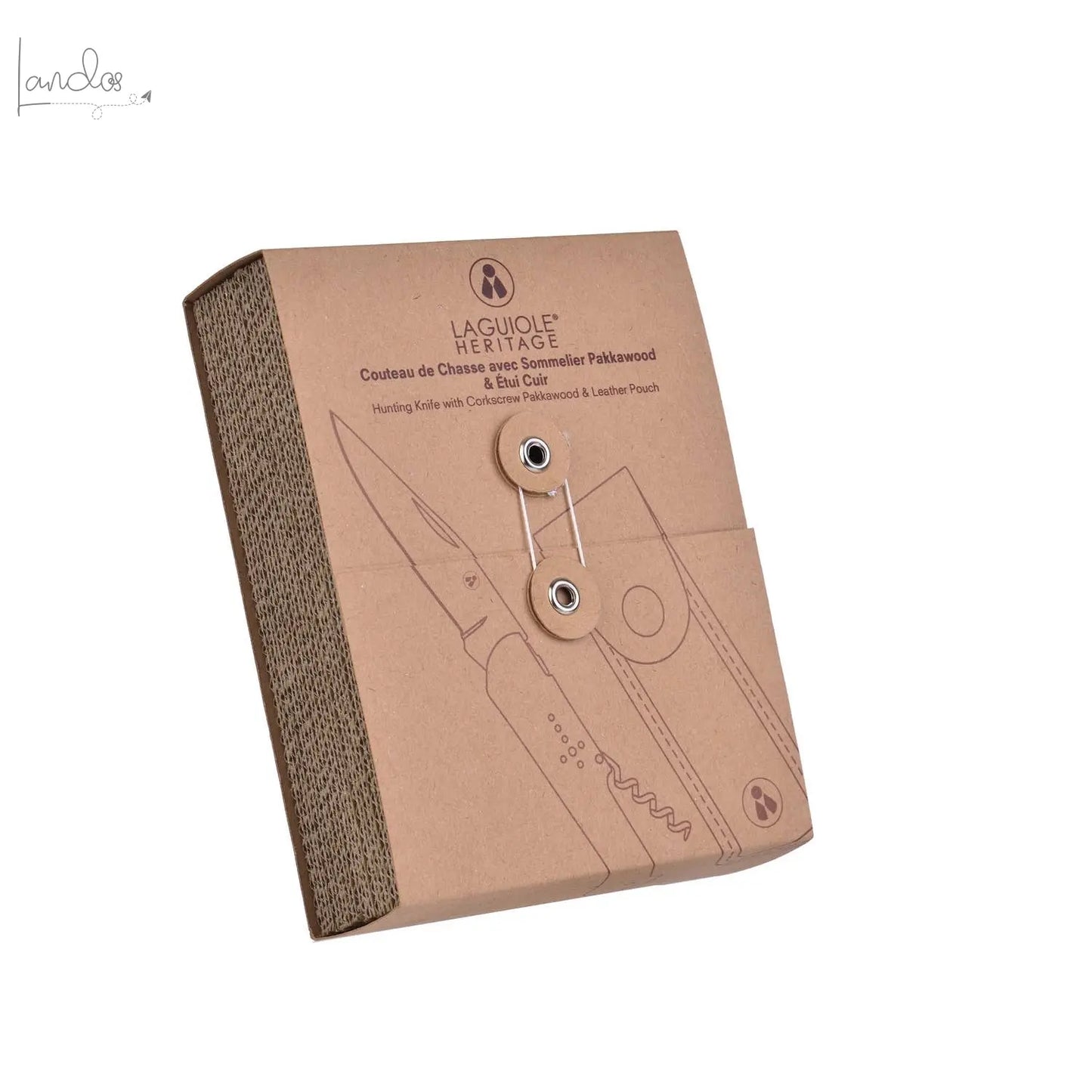 Sommelier-Taschenmesser Laguiole – Griff aus Pakkawood mit Etui Laguiole