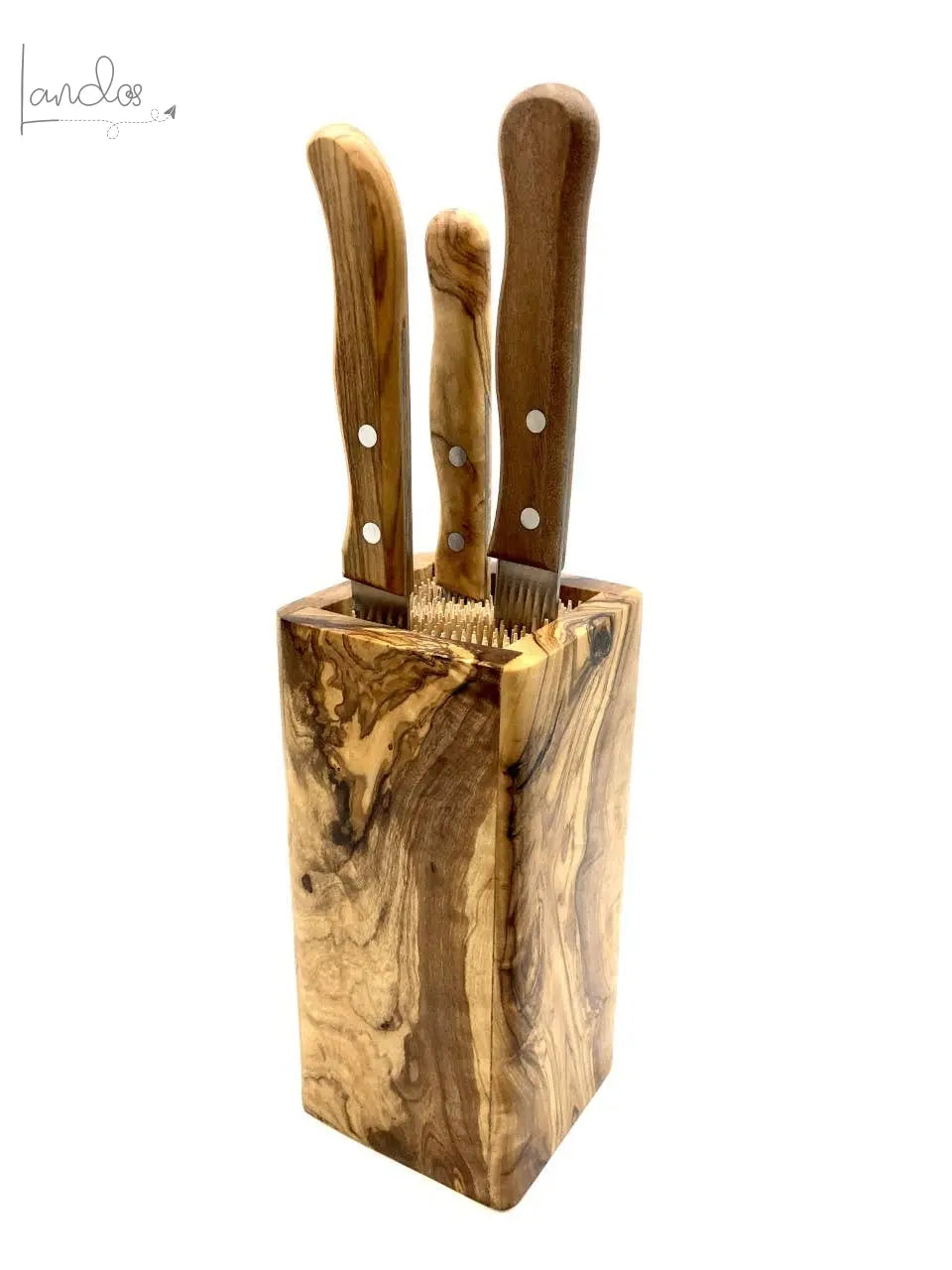 Utensilienblock  DESIGN für Küchenutensilien, aus Olivenholz olivenholz-erleben