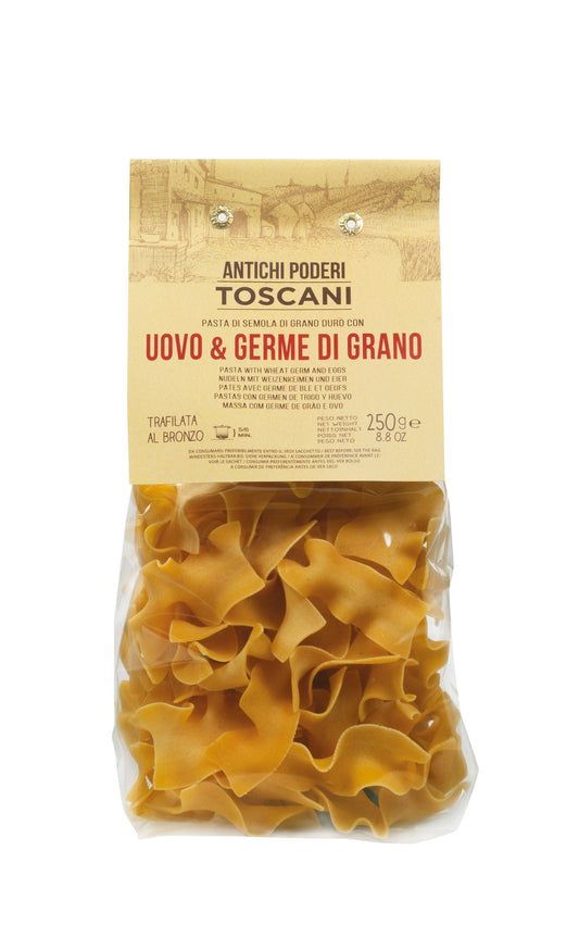 Handgemachte toskanische Eiernudeln mit Weizenkeimen 250 g