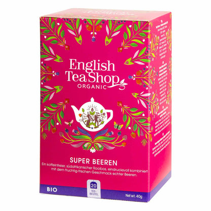 Bio-Tee Super Berries – Fruchtiger Kräutertee, 20 Teebeutel English Tea Shop
