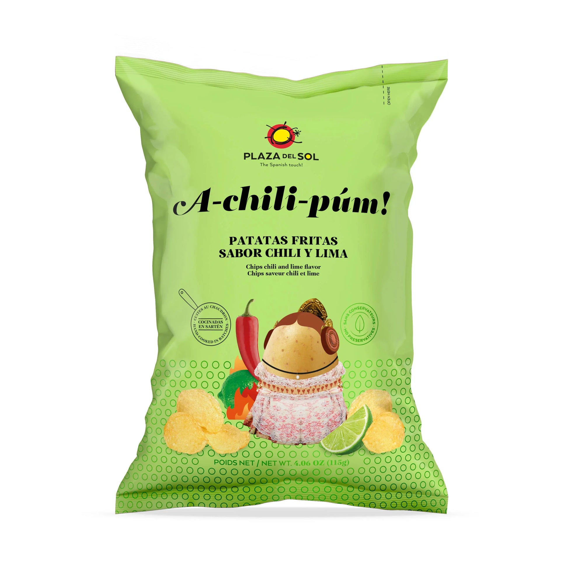 Potato chips A-chili-púm! (Chili and lime flavor) 115g Plaza del sol