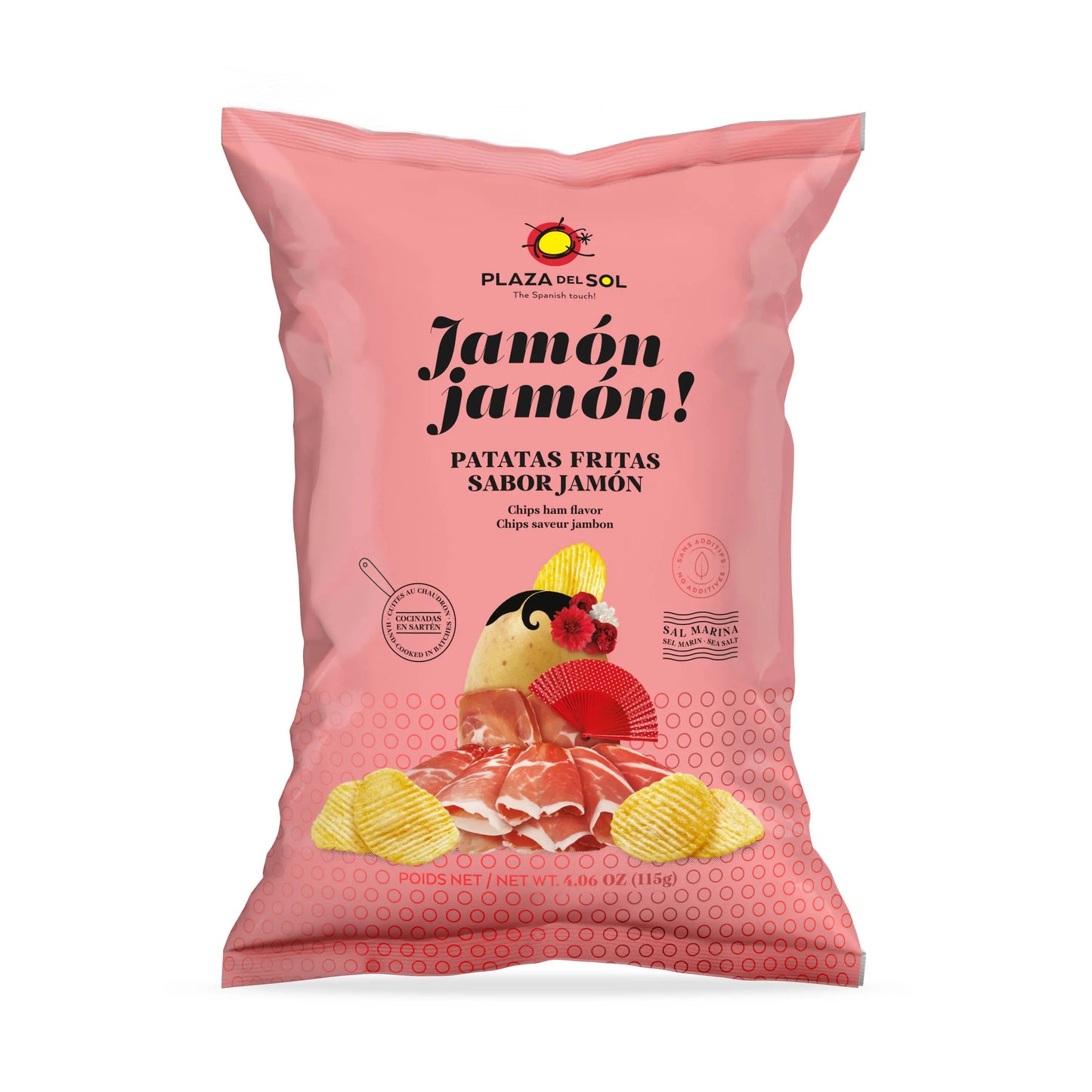 Potato chips Jamón jamón! (Spanish Ham flavor) 115g Plaza del sol